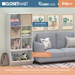 ClosetMaid Cubeicals 6 Cube Storage Shelf Organizer Bookshelf, Stackable, Vertical or Horizontal, Easy Assembly, Wood, White Finish - Image 5