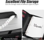 Uquelic Accordion File Organizer Binder with Multi Pockets, Expanding File Folders with 13 Pockets, Handle and Labels, Portable Home Travel Safe Storage for Letter A4 Files and More (Grey) - Image 4
