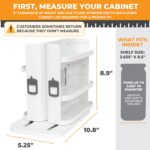 Cabinet Caddy SNAP! Spice Rack Organizer for Cabinet - Slide & Rotate Seasoning Organizer - 4 Snap-In Adjustable Shelves for 5 Tier of Storage - Magnetic Modular Design - 8.9”H x 6.1”W x 10.8”D - Image 3