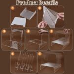 peacoblue Acrylic Desk File Organizer, Clear Vertical File Sorter with 5 Sections, Mail Sorter & Folder Holder Rack Stand for Documents, Binders, Notebooks, Office & Home - Image 5