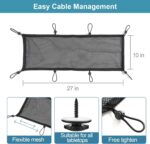 Under Desk Cable Management Net, 36PCS Under Table Cord Management Mesh Organizer Flexible Wire Hiders, Extra Large Capacity Wire Management Kit Under Desk, Fits Most Tables - Image 3