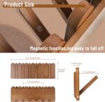Wall Coat Rack for Entryway: Wooden Modern Heavy Duty 6 Hooks Retractable Wall Mounted for Small Spaces Hallway Bathroom Bedroom for Hanging Jacket Towel Backpack Bag - Image 3