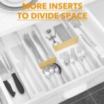 SpaceAid Bamboo Drawer Dividers Inserts, 3 Sizes, 9 Pack - Image 3