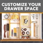 SpaceAid Bamboo Drawer Dividers Inserts, 3 Sizes, 9 Pack - Image 6