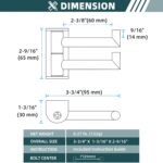 Suyar Matte Black Double Towel Hook, SUS304 Stainless Steel Bathroom Robe Coat Hook with 2 Swivel Arms, Rotating Towel Holder for Kitchen RV Storage, Wall Mounted - Image 3