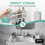 Veken Shower Caddy 6-Pack, Family Choice Award Winner, Large Wall Mounted Shower Rack, Bathroom Shelves Over Toilet, Organizer Storage Accessories with Soap Dish&Toothbrush Holder - Image 7