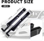 2PCS New Car Seat Gap Filler with 2 Storage Areas,Stylish Car Seat Gap Storage for Stabilizing Phone,Keys Wallet,Universal Car Seat Gap Filler Organizer Interior Accessories (Carbon Black) - Image 3