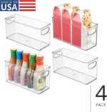 iDesign Slim Clear Plastic Stackable Storage Bin, Tall Narrow Organizer for Kitchen or Pantry, 4-Pack - Image 3