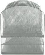 Safco Onyx Desk Organizer with 6 Vertical & 2 Horizontal Trays, File Organizer for Home, Office, Classroom & More, Steel Mesh Construction - Image 4