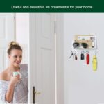 Decorative Wall Key Holder - Acrylic Mounted Key Hooks with Shelf, Entryway Rack, Mail Organizer, Living Room Decor (Clear) - Image 4