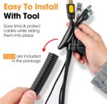 120 FT Wire Loom 1/2 Inch, Split Wire Loom Tubing Wire Conduit, Wire Protector Tubing – Black - Image 5