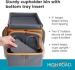 High Road CarHop Car Seat Organizer - Front Seat Organizer for Driver and Back Seat Organizer for Kids with Cup Holders, Study Tray Lid, Side Pockets and Cooler or File Compartment (Gray) - Image 4