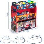 Delta Children Multi-Bin Toy Organizer, Marvel Spider Man - Image 3