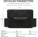 JEYODA Car Handbag Holder Between Seats Suede Large Capacity Car Purse Holder Automotive Consoles & Organizers for Document Phone Storage Car Organizer(1925-style 2 black) - Image 3