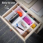 85Pcs Drawer Dividers, Adjustable Drawer Organiser, Cut at Will for Tidying Clutter Clothes, Socks, Makeup, Dresser, Kitchen Black - Image 7