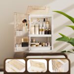 Makeup Organizer with Drawers,Skincare Organizer for Vanity,Large Cosmetic Display Case with Handle,Storage Organizers with Cover and Makeup Brush Holder for Dresser, Bathroom Countertop - Image 3