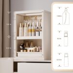 Makeup Organizer with Drawers,Skincare Organizer for Vanity,Large Cosmetic Display Case with Handle,Storage Organizers with Cover and Makeup Brush Holder for Dresser, Bathroom Countertop - Image 4