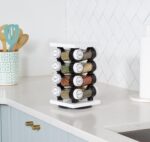 Orii Spice Rack 16 Jar Set White Filled with Spices - Rotating Standing Rack Shelf Holder & Countertop Spice Rack Tower Organizer for Kitchen Spices - Image 5
