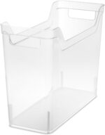 Sterilite Narrow Shelf Bin with Handles, Plastic Storage Container for Organizing Shelving, Closet, Pantry, and Countertops, Clear, 6-Pack - Image 3