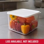 Rubbermaid Commercial Products Space Saving Square Food Storage Container 12 Quart Clear for Kitchen/Sous Vide/Meal Prep - Image 4