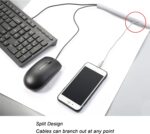 CrocSee 10ft - 1/2 inch Braided Cable Management Sleeve Cord Protector - Self-Wrapping Split Wire Loom for TV/Computer/Home Theater/Engine Bay - White - Image 4