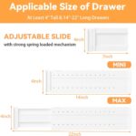 REBECAT 5 Pack Drawer Dividers for Clothes Adjustable Drawer Dividers 4" High Expandable from 15"-21" for Dresser Baby Clothes Bathroom,Bedroom Kitchen and Office Storage，White - Image 3