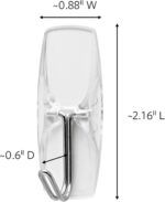 Command Medium Clear Wire Toggle Hooks,10 Wall Hook and 12 Strips, Damage-Free Hanging with Adhesive, Great for Hanging, Organization and Storage, Holds up to 2 lb - Image 3