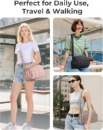 BAGSMART Anti Theft Crossbody Bags for Women Travel Purse, Medium Quilted Puffy cross body bag, Handbags Shoulder Purses, Black-medium - Image 3