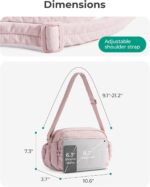 BAGSMART Anti Theft Crossbody Bags for Women Travel Purse, Medium Quilted Puffy cross body bag, Handbags Shoulder Purses, Black-medium - Image 4