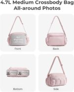 BAGSMART Anti Theft Crossbody Bags for Women Travel Purse, Medium Quilted Puffy cross body bag, Handbags Shoulder Purses, Black-medium - Image 5