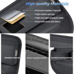 2-Pack Car Seat Gap Filler Organizer with Cup Holder - Premium Leather - Universal Fit - Keeps Cans/Phone/Keys/Wallets Organized(Black) - Image 6