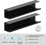 2 Pack No-Screw Cable Management Under Desk, Self-Adhesive Cord Organizer, Wire Management Tray for Office and Home (Black) - Image 5