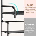 darsun Entryway Coat Rack, Shoe Rack for Entryway, Coat Rack Freestanding with 4-Tier Storage Shelves and 8 Double Hooks, for Living Room, Bathroom, Hallway, 60CM/21.6 IN - Image 5