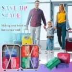 Paterr 7 Pcs Packing Cubes for Travel Kids Days of Week Compression Packing Cubes Colorful Luggage Organizers Suitcase Camp(Gradient) - Image 4