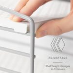 YouCopia UpSpace Adjustable Box Organizer for Foil Wrap and Kitchen Cabinet Storage, Original, White - Image 3