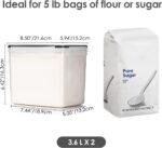 Vtopmart Airtight Food Storage Containers 6 Pieces - Plastic BPA Free Kitchen Pantry Storage Containers for Sugar,Flour and Baking Supplies - Dishwasher Safe - Include 24 Labels, Black - Image 3