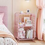APEXCHASER Cute Kids Pink Nightstand,Metal Side Table,3 Tier End Table with Storage,Vintage Bedside Table,Girls Bedroom Furniture for Living Room,Bedroom,Dorm - Image 3