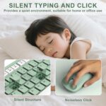 Wireless Keyboard and Mouse Combo, Full-Sized Wireless Keyboard and Adjustable DPI Mouse, 2.4GHz USB Receiver, Silent Keyboard and Mouse for PC, Windows, MAC, Desktop, Laptop (Avocado Green) - Image 4