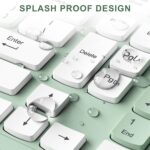 Wireless Keyboard and Mouse Combo, Full-Sized Wireless Keyboard and Adjustable DPI Mouse, 2.4GHz USB Receiver, Silent Keyboard and Mouse for PC, Windows, MAC, Desktop, Laptop (Avocado Green) - Image 9