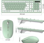 Wireless Keyboard and Mouse Combo, Full-Sized Wireless Keyboard and Adjustable DPI Mouse, 2.4GHz USB Receiver, Silent Keyboard and Mouse for PC, Windows, MAC, Desktop, Laptop (Avocado Green) - Image 10