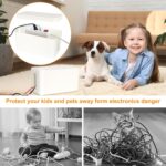 Cable Management Cord Cover Wire Hider Box Concealer Organizer Protector System for Home Theater Entertainment Center Office School (Mini,White) - Image 3