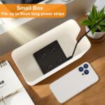 Cable Management Cord Cover Wire Hider Box Concealer Organizer Protector System for Home Theater Entertainment Center Office School (Mini,White) - Image 4