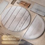 Rebee Vision Pine Wood Key Holder Wall Mount - 12 Inch Decorative Key Holder for Wall with Shelf and 11 Hooks - Farmhouse Mail Organizer for Apartment Essentials & Home Decor (Old White) - Image 4