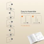 HOOBRO Corner Shelf Wall-Mounted, Set of 2 Floating Corner Shelves, 4-Tier Corner Bookshelves for Wall Decor in Living Room, Bedroom, Bathroom, Home Office, Greige BG25BJP201 - Image 9