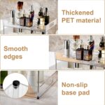 3 Tier Bathroom Counter Organizer, Multi-Purpose Cosmetics Skincare Shelf, Fits A4 Size Makeup Organizer for Office and Vanity Tray, Countertop Storage Solution for Kitchen,Bath.(Clear) - Image 4