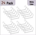 Mr. Pen- Space Saving Hangers for Clothes, 24 pcs, White, Bulk Plastic Multi Clothes Hangers Space Saving, 5 Slots, 360° Rotating Hooks - Image 3