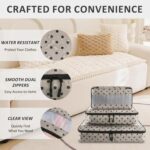 U+U 5 Set Packing Cubes for Travel Essentials Ultralight Luggage Packing Organizers with Laundry Bag and Shoe Bag for Vacation, Business Trip and Camping (Brown Polka Dot) - Image 3