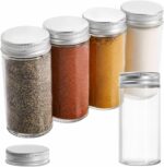 Tebery 30 Pack Round Spice Bottles Jars with Silver Lids, 3oz Empty Glass Spice Containers Shakers Complete Organizer Set Includes Shaker Lids, Wide Funnel, Labels and Cleaning Brush - Image 4