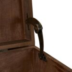 Household Essentials Wooden Arch Trunk Storage Chest, Small, Brown - Image 5