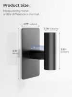 Towel Hooks for Bathrooms – 2 Pack, Matte Black Finish, T-Shaped Stainless Steel Adhesive Wall Hooks for Robes & Towels in Kitchen, Shower, or Closet - Image 3